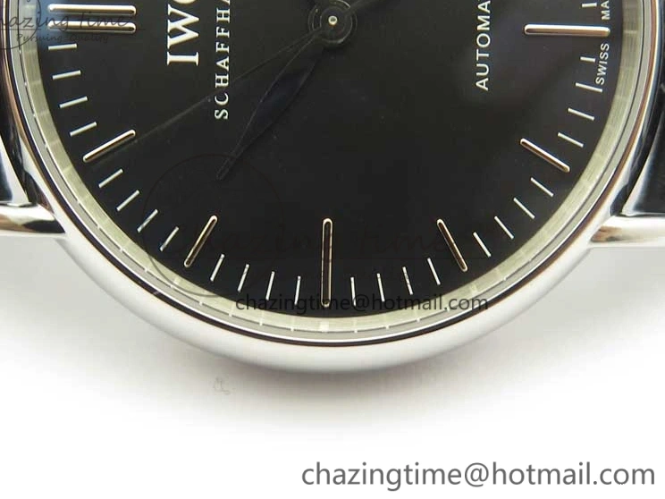 MIROTIME 0321 Portofino Automatic SS TWF 1:1 Best Edition Black Dial on Black Leather Strap A TravelReady 7199